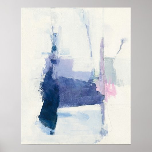Poster Interlude | Abstrait en bleu (Devant)