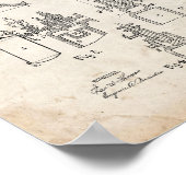 Poster Internal Combustion Engine Patent - Old Look (Coin)