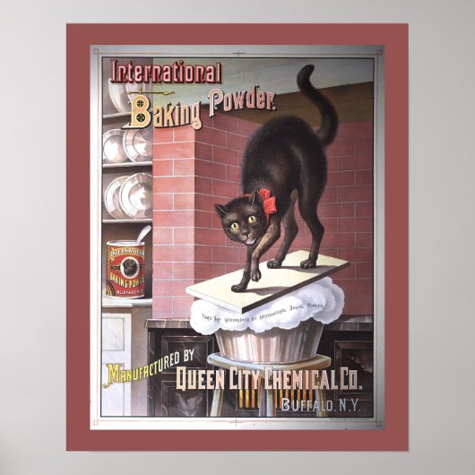 Poster International Baking Powder Vintage Advertising (Devant)