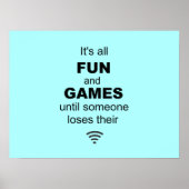 Poster Internet WiFi perdu - Bleu clair (Devant)