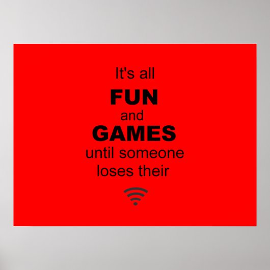 Poster Internet WiFi perdu - Rouge (Devant)