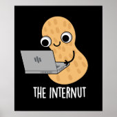 Poster Internut Funny Internet Peanut Pun Dark BG (Devant)