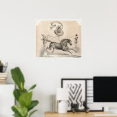Poster Interprète De Cirque Qui Saute Sur Un Gros Ruban (Bureau à domicile)