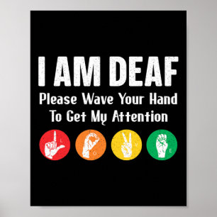 Poster Interprète de langue des signes Langue des signes