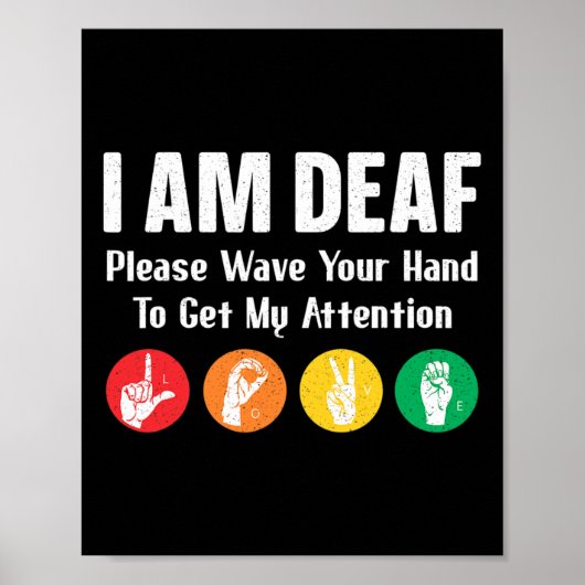 Poster Interprète de langue des signes Langue des signes  (Devant)