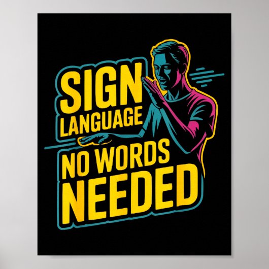 Poster Interprète en langue des signes emploi surdité int (Devant)