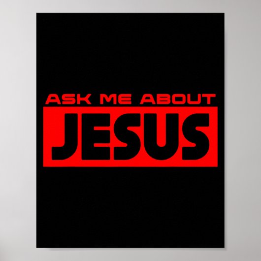 Poster Interrogez-moi sur Jésus Foi chrétienne Évangile C (Devant)