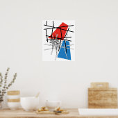 Poster Intersection de lignes et de plans - Art abstrait (Cuisine)