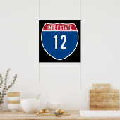 Poster Interstate 12 (Cuisine)