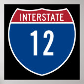 Poster Interstate 12 (Devant)