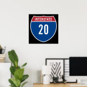 Poster Interstate 20 (Bureau à domicile)
