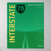 Poster Interstate 75 (I-75) (Vert) (Devant)