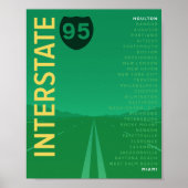 Poster Interstate 95 (I-95) (Vert) (Devant)