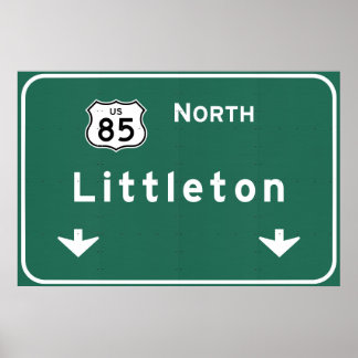 Poster Interstate nord de Littleton, États-Unis-85, Color