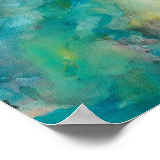 Poster Interstellaire | Ciel bleu Turquoise (Coin)