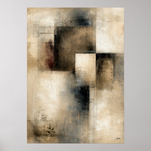Poster Intervalles Silencieux | Abstraction Architectural (Devant)