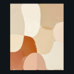 Poster Interverrouillage des tons de la Terre<br><div class="desc">Cette impression de toile abstraite sereine et minimaliste présente des formes fluides et organiques qui se chevauchent doucement. La palette de couleurs se compose principalement de tons chauds neutres et terreux, dont le beige clair, le crème, le blanc cassé et les riches tons de terre cuite et de brun rougeâtre....</div>