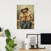 Poster Intimité baroque : Le regard romantique (Bureau à domicile)