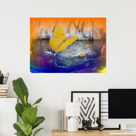 POSTER INTIMITÉ DES AILES À BOUTEILLE (Bureau à domicile)