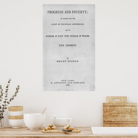 Poster Intitulé "Progrès et pauvreté" (Cuisine)
