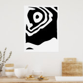 Poster Into Deep : Abstrait noir & blanc (Cuisine)