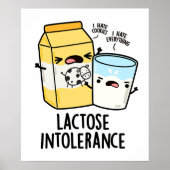 Poster Intolérance au lactose Funny Milk Pun (Devant)