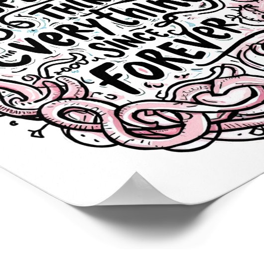 Poster Intricate Abstract Overthinker Typography (Coin)