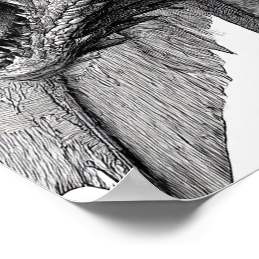 Poster Intricate Fantasy Illustration: Detailed Dragon (Coin)