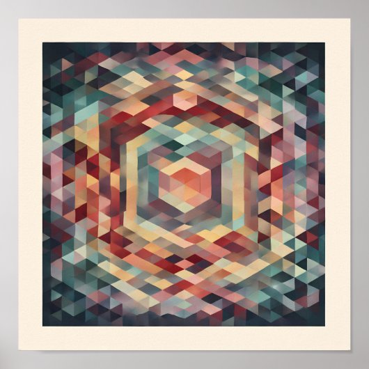 Poster Intricate Math Art: Complex Polygon Tessellation (Devant)