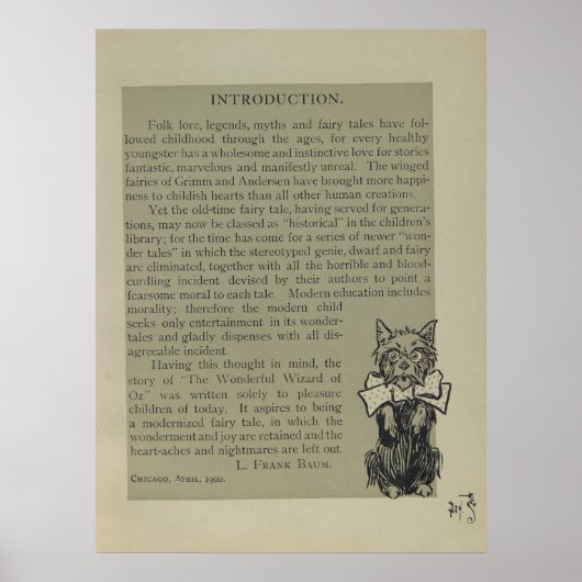 Poster Introduction avec Toto sur la page (Devant)