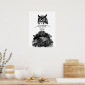Poster Introvert Empath Owl sagesse illustré citation d'e (Cuisine)