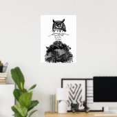 Poster Introvert Empath Owl sagesse illustré citation d'e (Bureau à domicile)