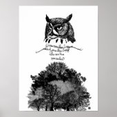 Poster Introvert Empath Owl sagesse illustré citation d'e (Devant)