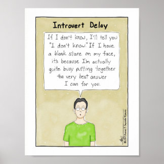Poster Introvert Retard de l'impression