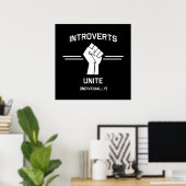 Poster Introvertis Unite (Individuellement) (Bureau à domicile)
