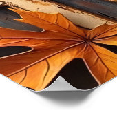 Poster Intruder d'automne : Raccoon sur la clôture de poc (Coin)