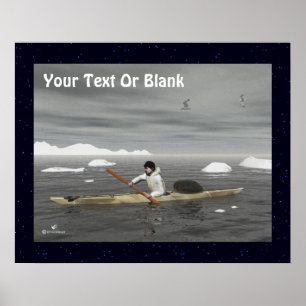 Poster Inuit Kayak