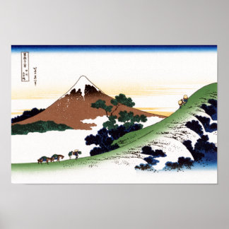Poster Inume Pass Koshu Hokusai Art japonais