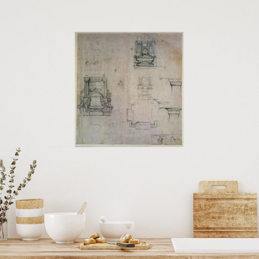 Poster Inv. 1859 6-25-545. R. Conception pour tombes (Cuisine)