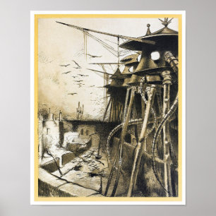 Poster Invasion alien vintage guerre mondiale uffilm