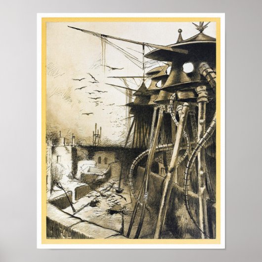 Poster Invasion alien vintage guerre mondiale uffilm (Devant)