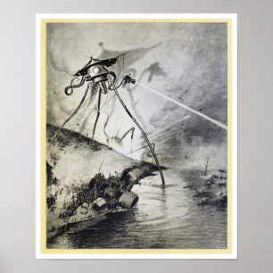 Poster Invasion alien vintage guerre mondiale uffilm