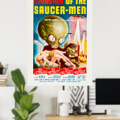 Poster Invasion Du Film D'Horreur Sci-Fi Saucer-Men (Bureau à domicile)