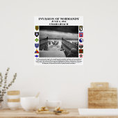 Poster Invasion Le Jour J De L'Affiche Arrière - plan Bla (Cuisine)