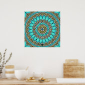 Poster Inverser Mandala Mosaïque 2 (Cuisine)
