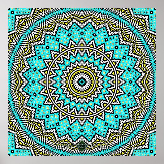 Poster Inverser Mandala Mosaïque 2 (Devant)