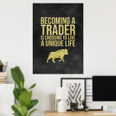 Poster Investisseur Devenant Un Trader (Bureau à domicile)