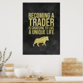 Poster Investisseur Devenant Un Trader (Cuisine)