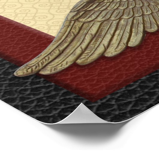 Poster Invictus, poème en cuir avec aigle (Coin)