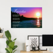 Poster Invictus ~ Poème Inspirateur ~ Toile (Bureau à domicile)